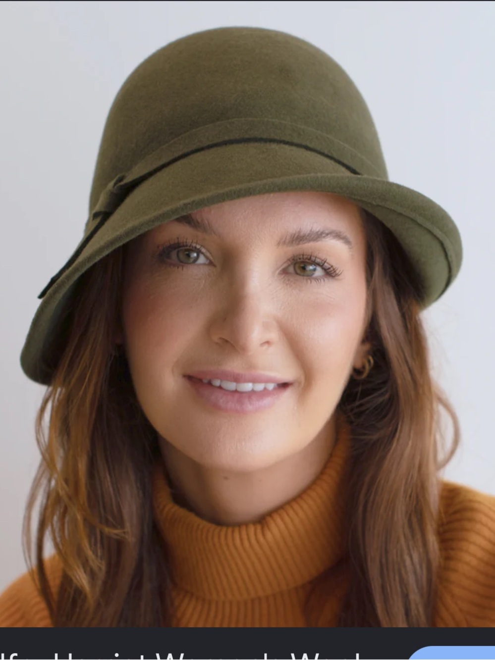 Wool Felt Cloche Hat Camel